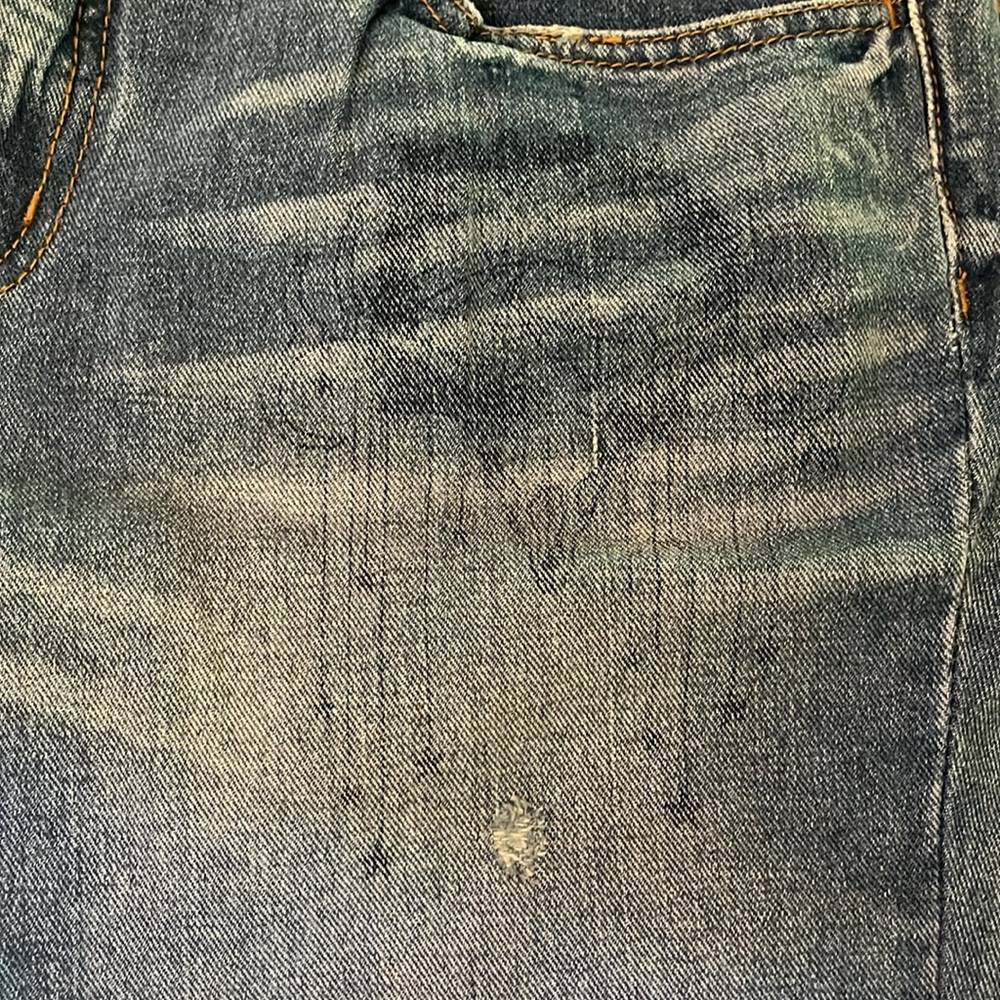 Free people patchwork flare distressed jeans 30 - image 3